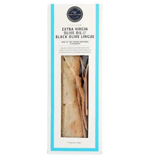 M&S Food Collection Italian Extra Virgin Olive Oil & Black Olive Lingue 150g