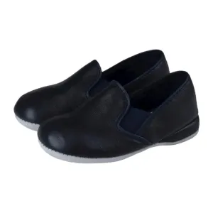 Maxi - Navy Soft Leather Slipper for Boy/Girl by Froment Leroyer