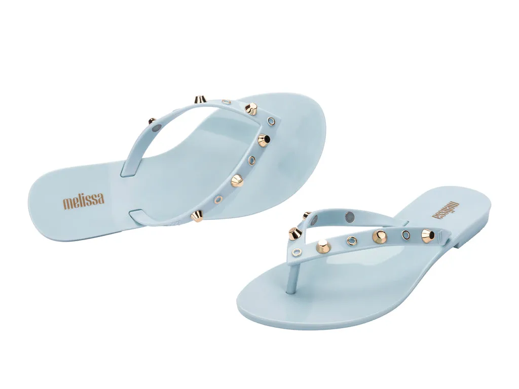 Melissa Harmonic Studs II AD Blue Flat Flipflops