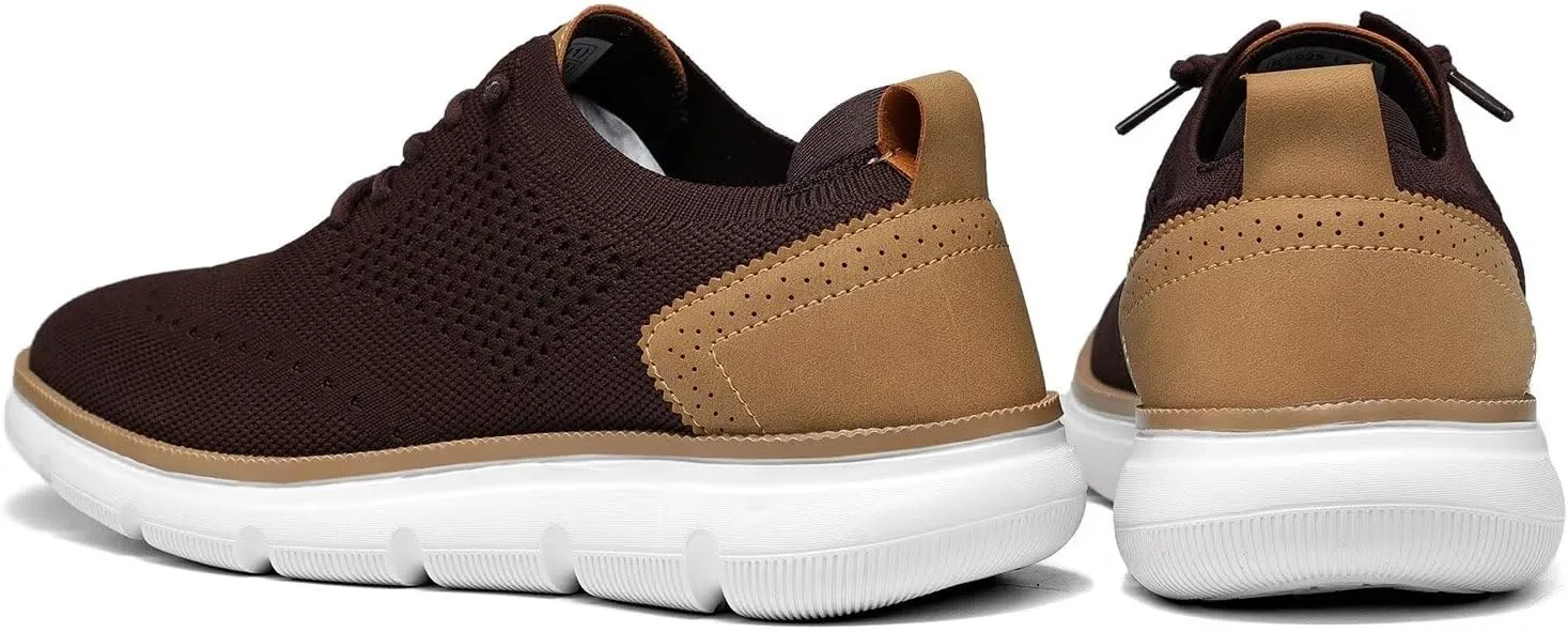 Men's Dress Business Oxfords Shoes Breathable Mesh Classic Leisure Fashion Sneakers Lightweight Comfortable Casual Walking Shoes