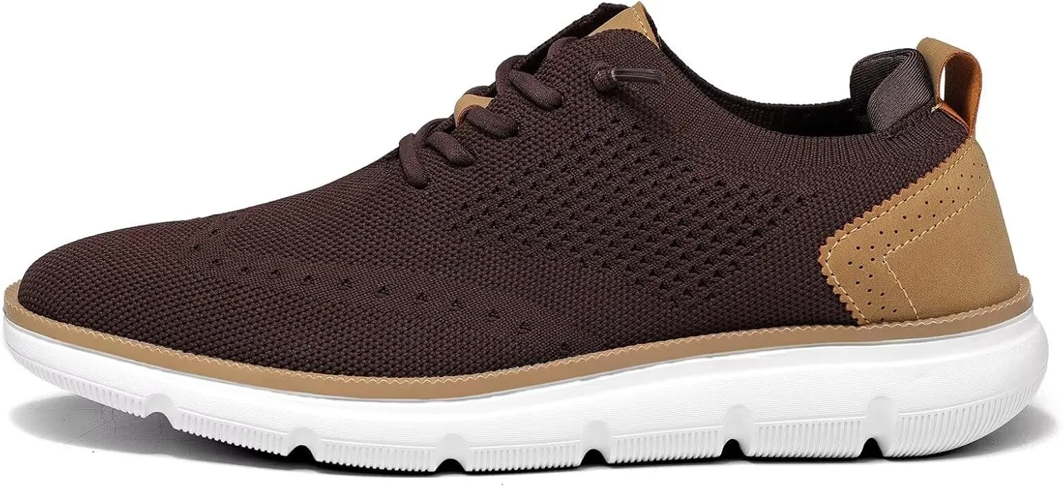 Men's Dress Business Oxfords Shoes Breathable Mesh Classic Leisure Fashion Sneakers Lightweight Comfortable Casual Walking Shoes
