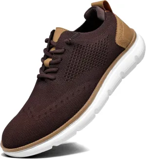 Men's Dress Business Oxfords Shoes Breathable Mesh Classic Leisure Fashion Sneakers Lightweight Comfortable Casual Walking Shoes