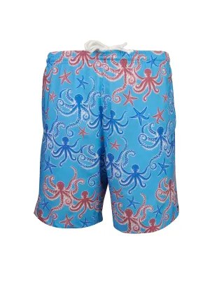 Men's Print Swim Trunk - Octopus Life