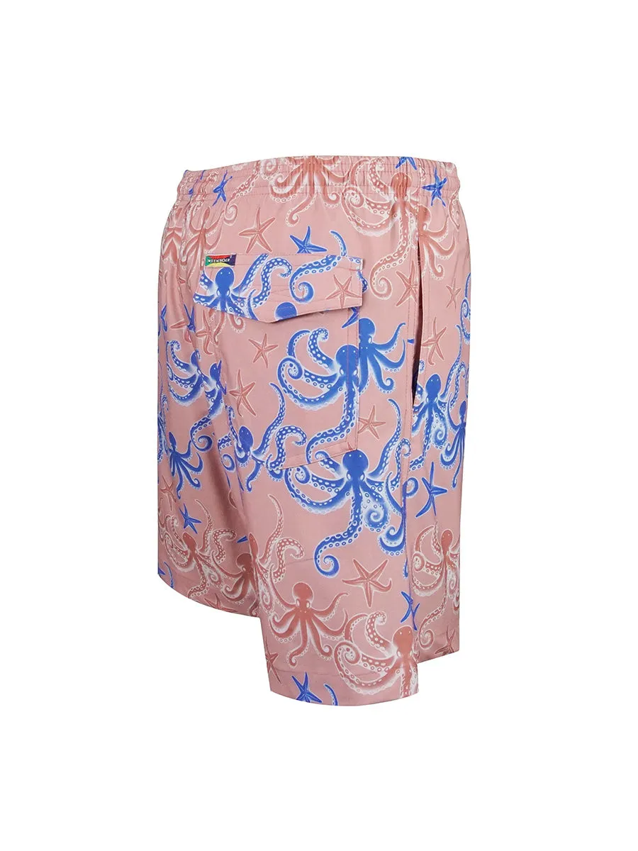 Men's Print Swim Trunk - Octopus Life