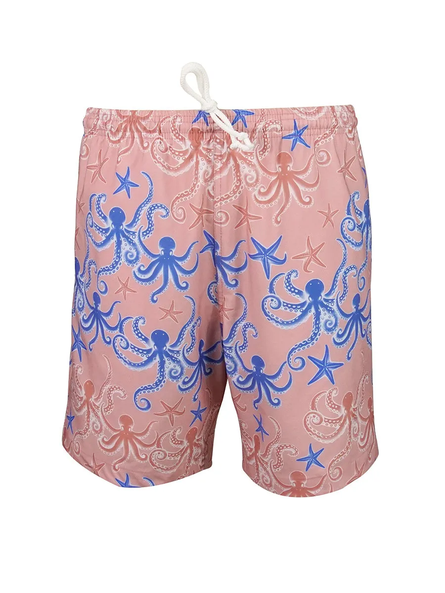 Men's Print Swim Trunk - Octopus Life