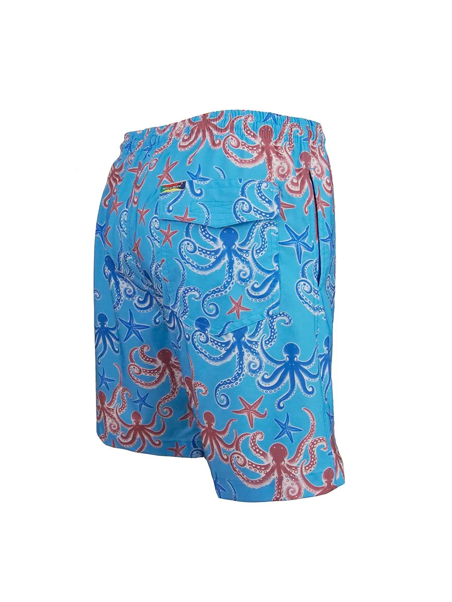 Men's Print Swim Trunk - Octopus Life