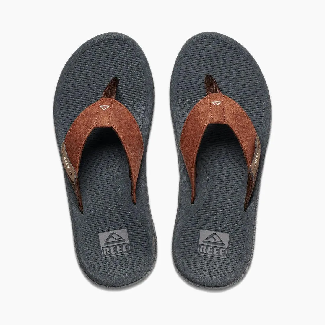 Mens Santa Ana Flip Flops / Grey/Tan