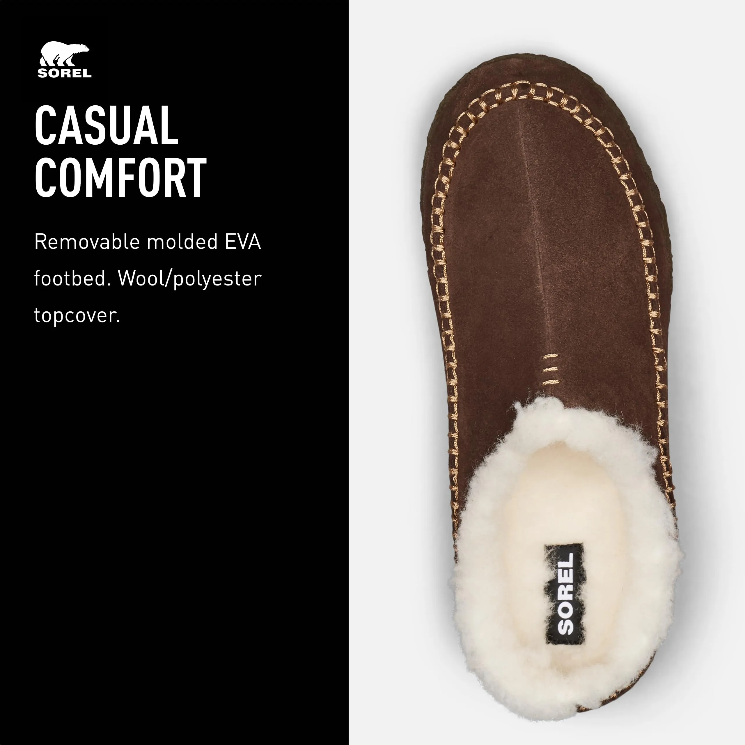 Men's Shoes Sorel FALCON RIDGE II Suede Slippers 1869741256 TOBACCO