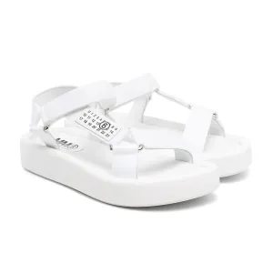 MM6 Kids Logo Tape Flatform Sandals