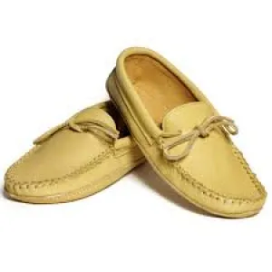 Natural Moose Hide Moccasin