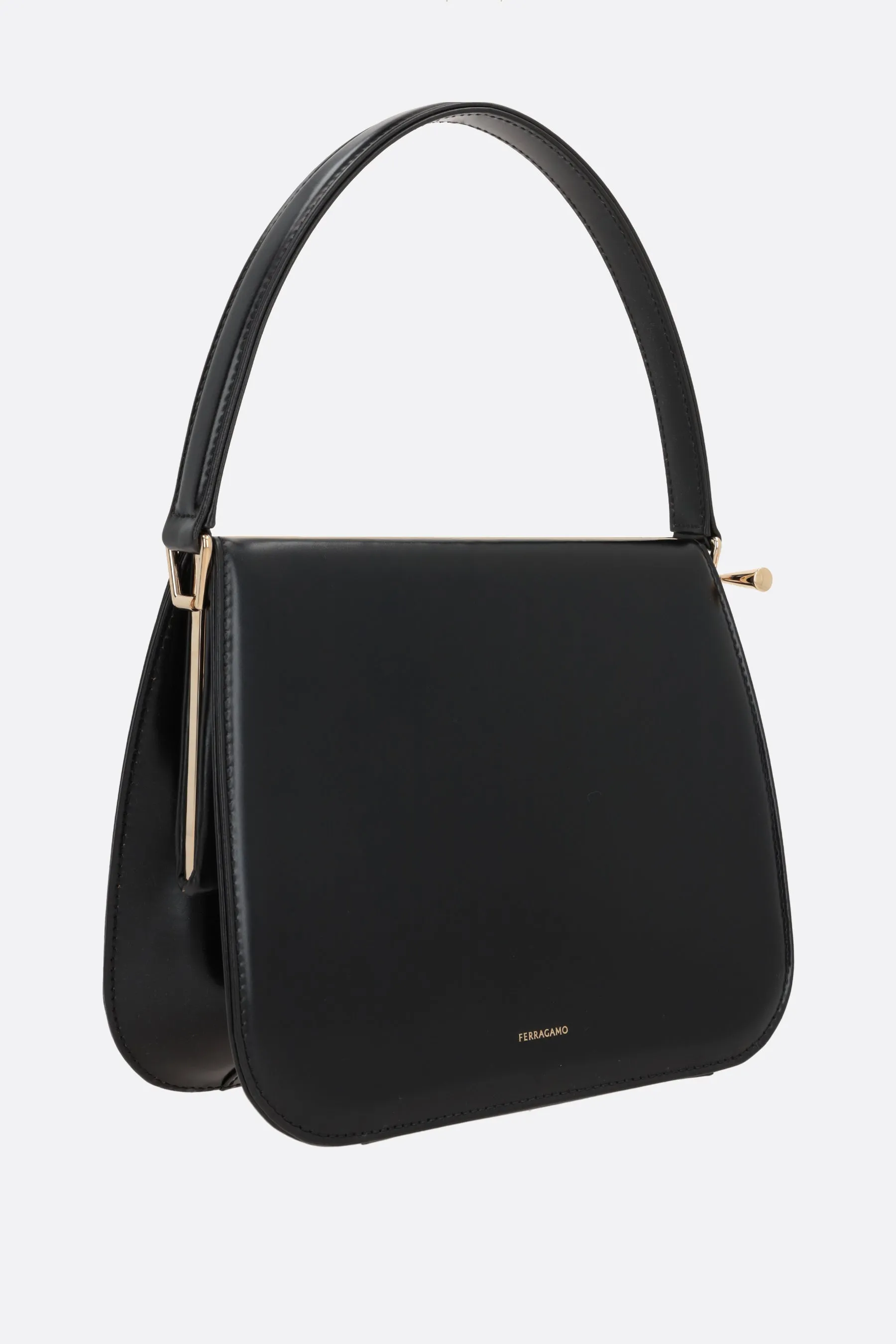 New Frame Smooth Leather Handbag