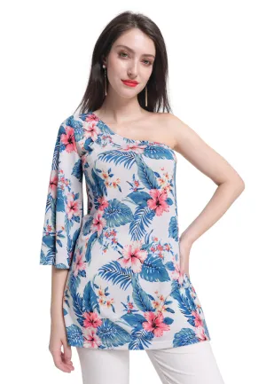 One shoulder Tunic Top
