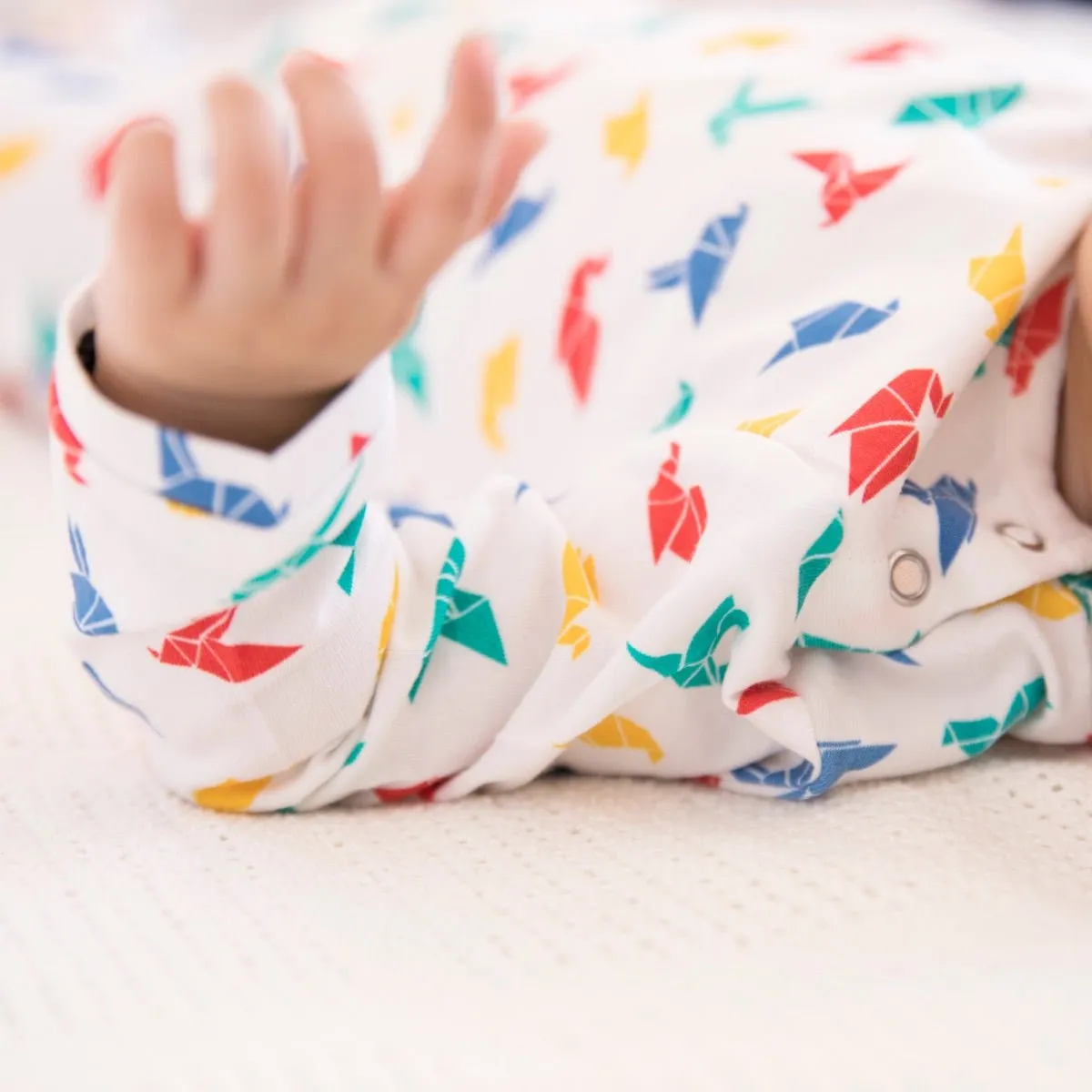 Organic Cotton Sleepsuit with Footsie- Gummy Birds