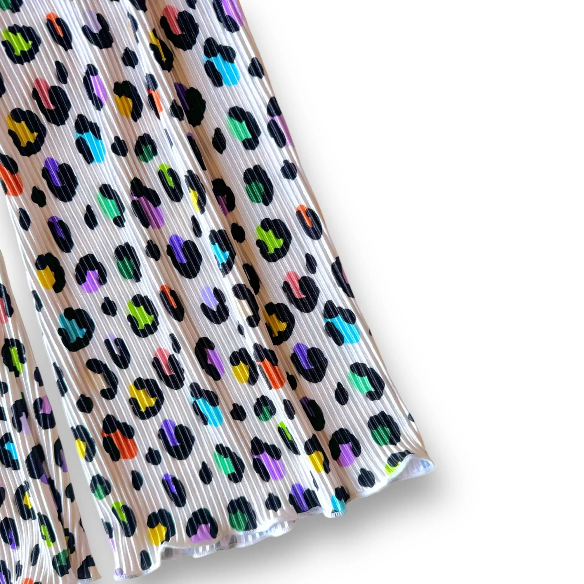 Plisse Wide Leg Pant - Loopy Leopard