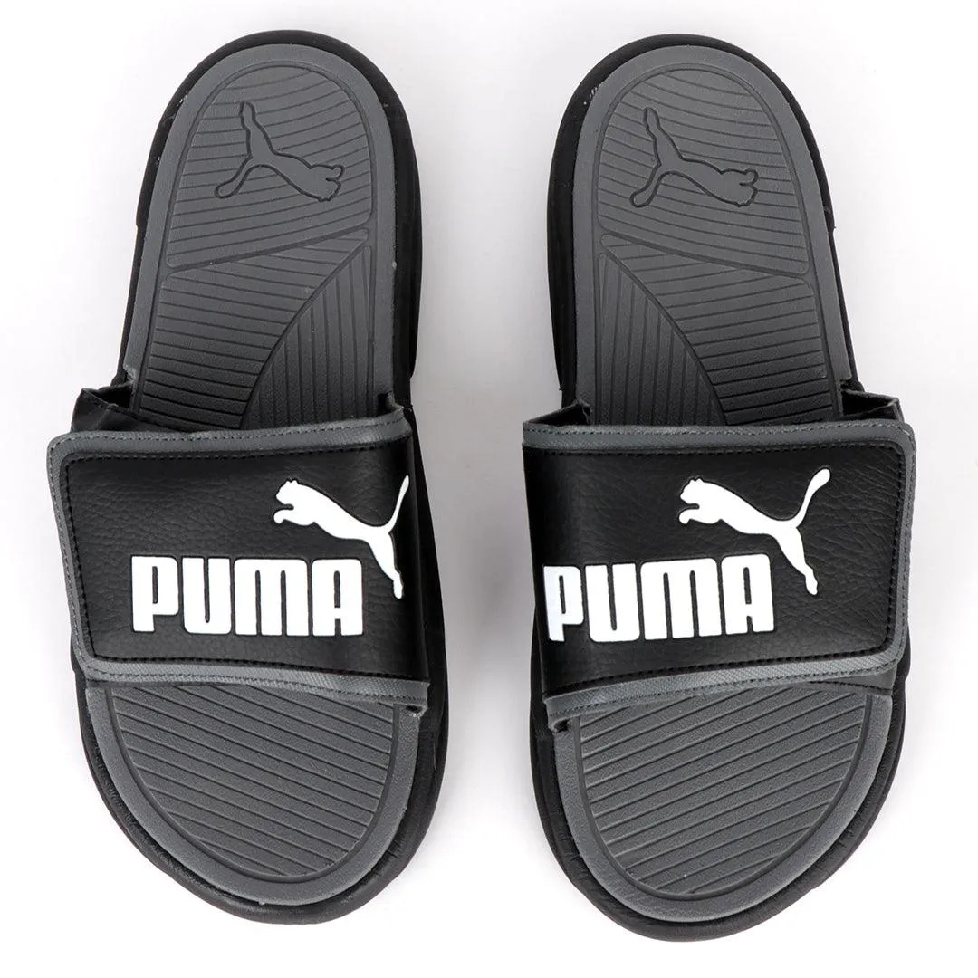 PM Catstlerock Comfort Black And Ash Rubber Sole Men's Slide