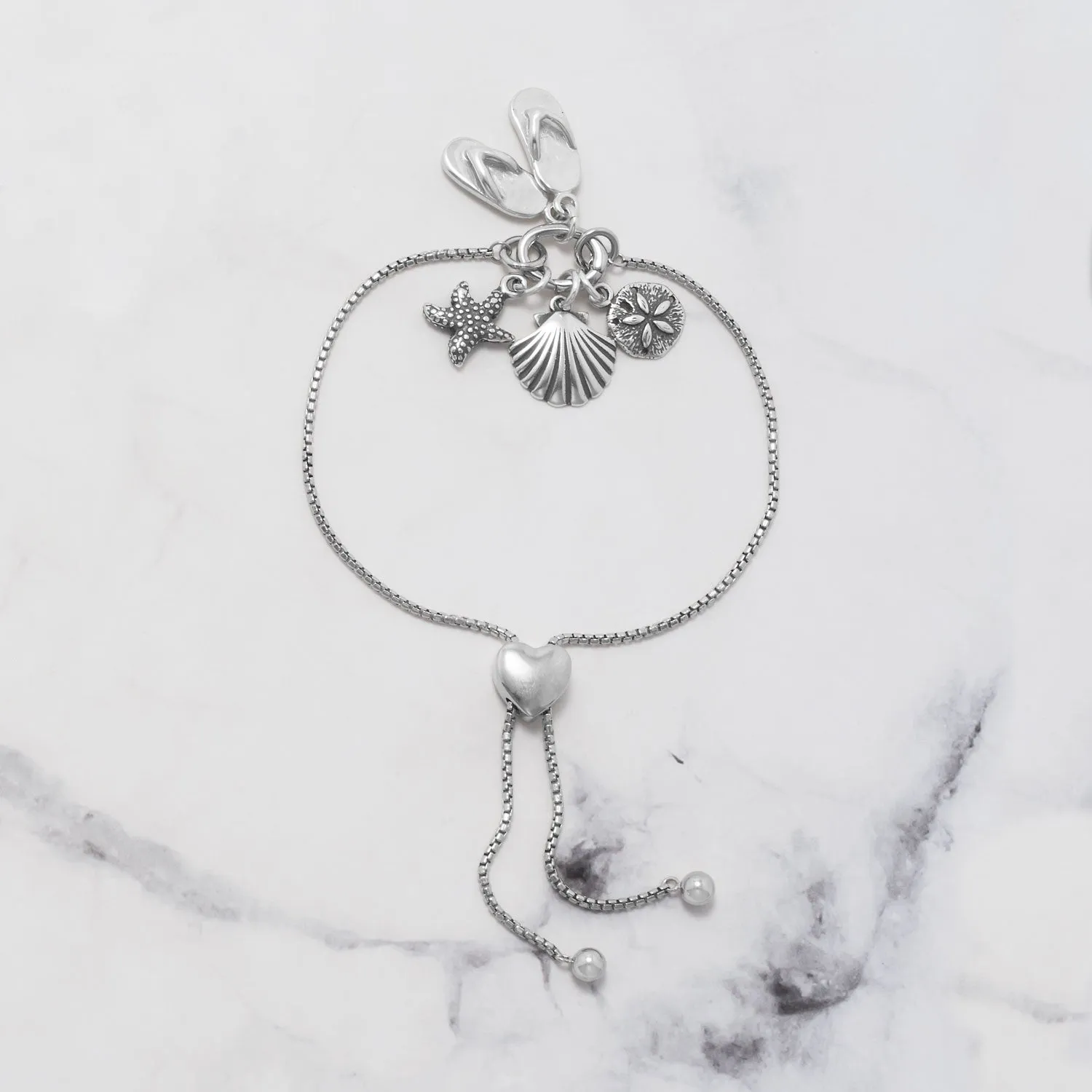 Polished 3D Movable Pair of Sandals Charm