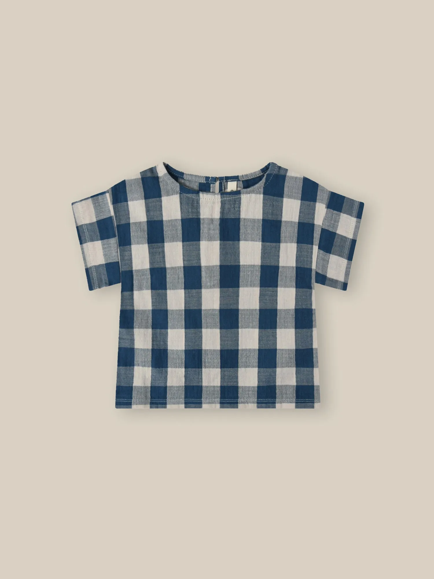 Pottery Blue Gingham Boxy T-shirt