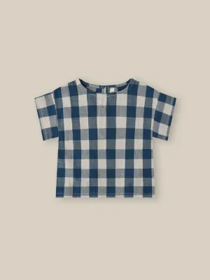 Pottery Blue Gingham Boxy T-shirt