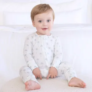 Preppy Palms Waffle Bamboo Convertible Zip Romper