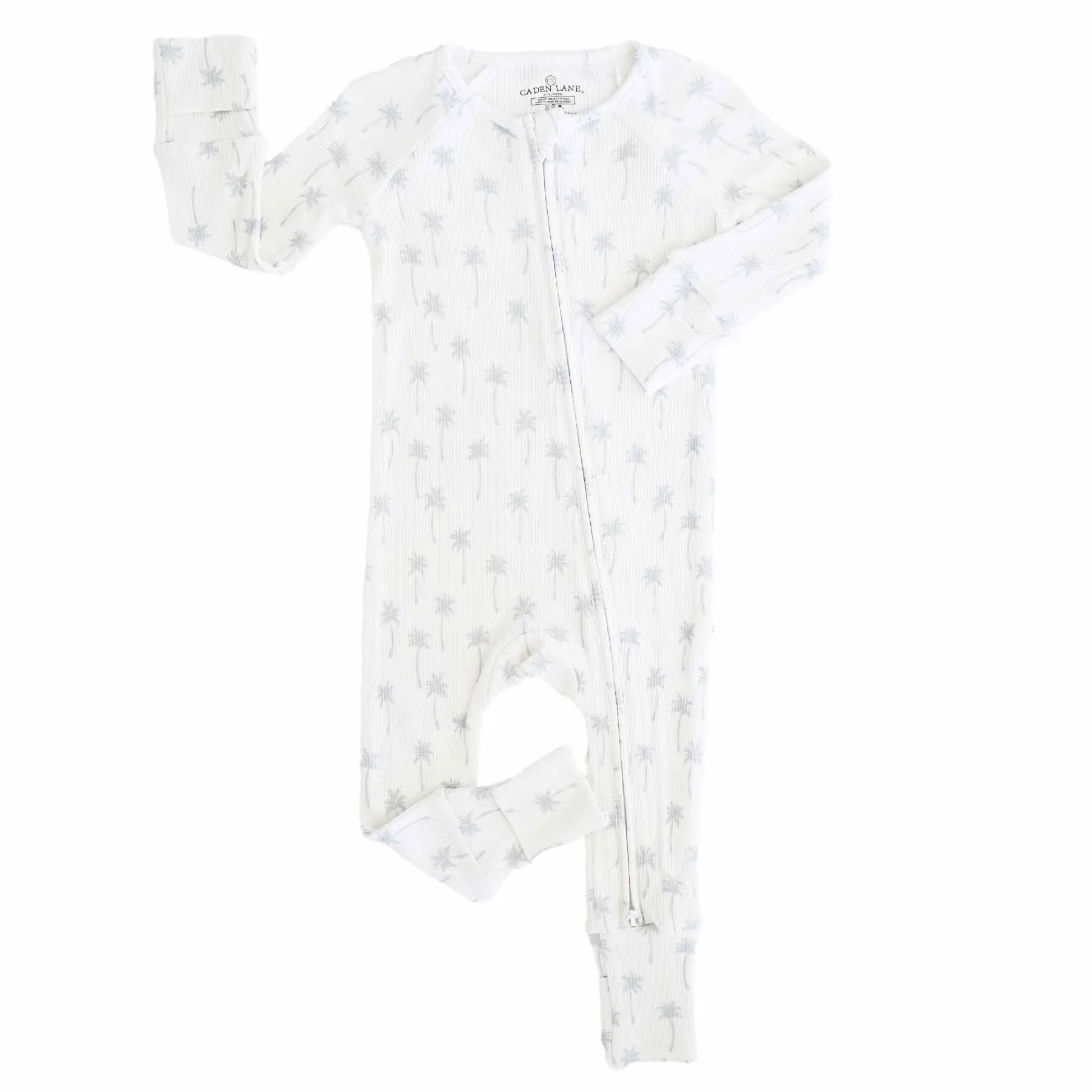 Preppy Palms Waffle Bamboo Convertible Zip Romper