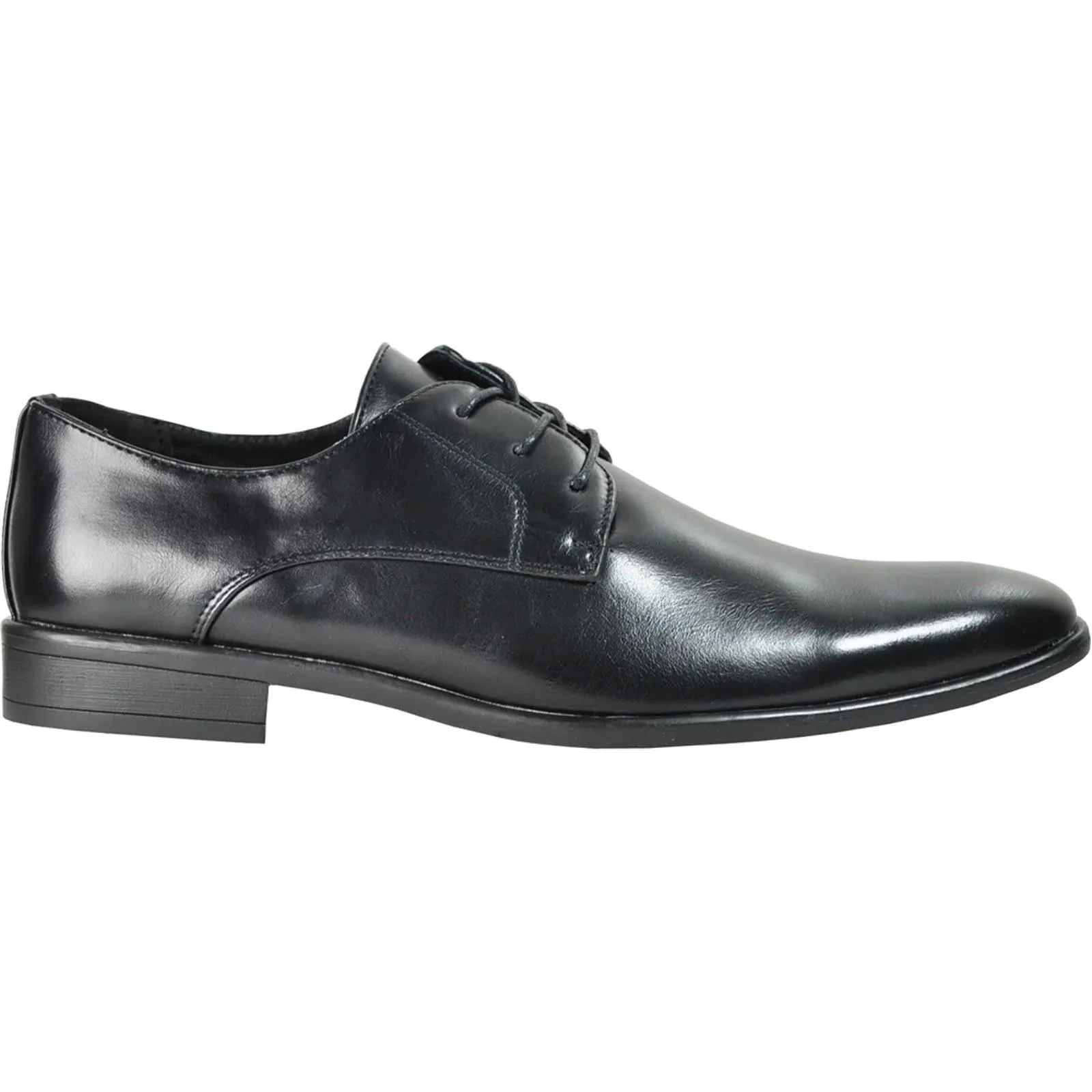 "Black Bravo Plain Toe Mens Oxfords - Timeless Elegance"