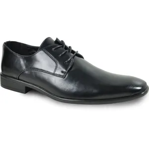 "Black Bravo Plain Toe Mens Oxfords - Timeless Elegance"