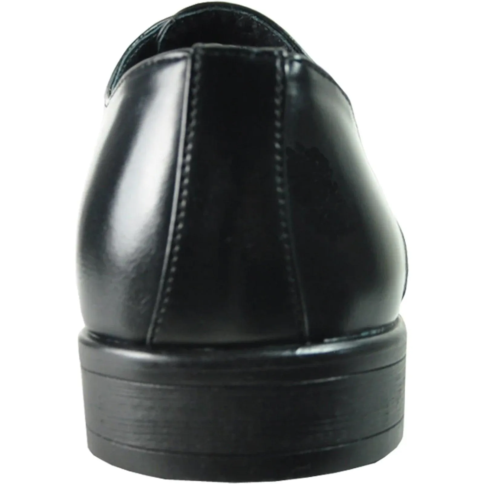 "Black Bravo Plain Toe Mens Oxfords - Timeless Elegance"