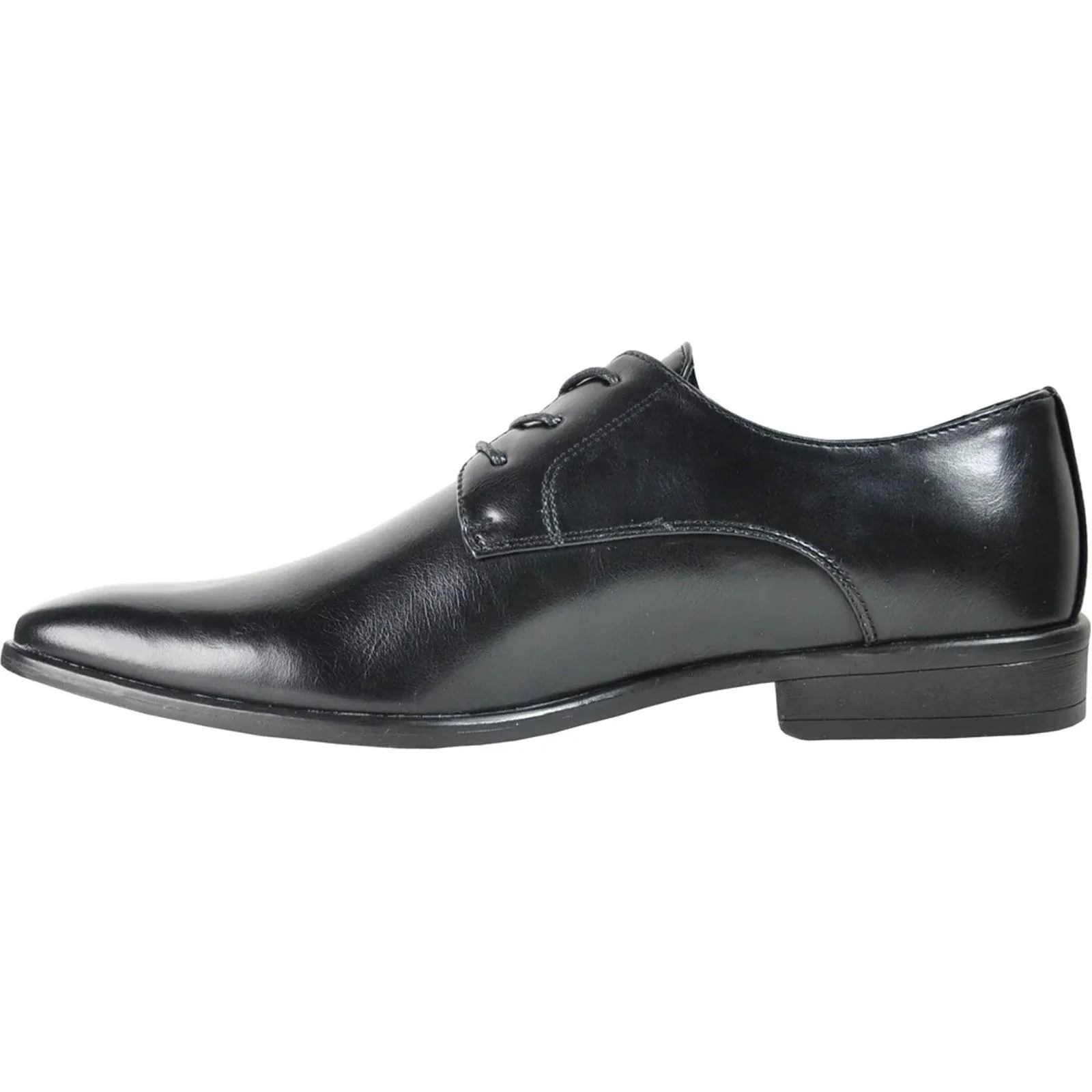 "Black Bravo Plain Toe Mens Oxfords - Timeless Elegance"