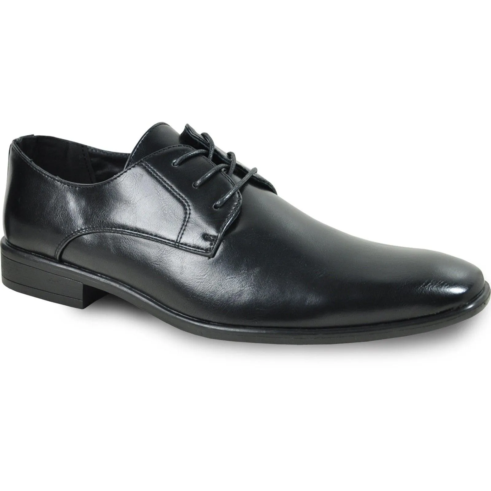 "Black Bravo Plain Toe Mens Oxfords - Timeless Elegance"