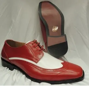 Randall --  Men's Dress Oxford  -- Red/White
