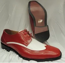 Randall --  Men's Dress Oxford  -- Red/White