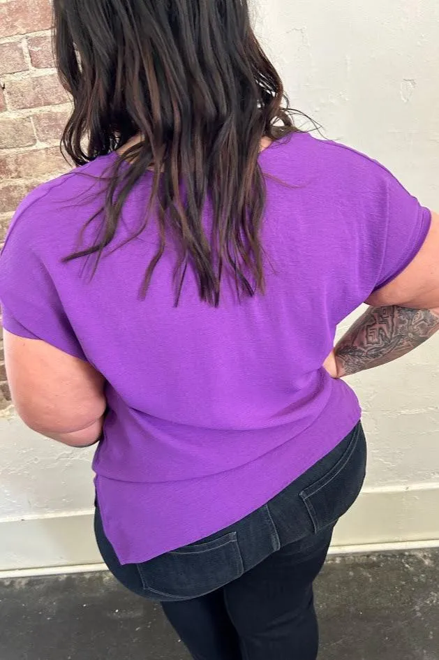 Relaxed Fit Vneck Top