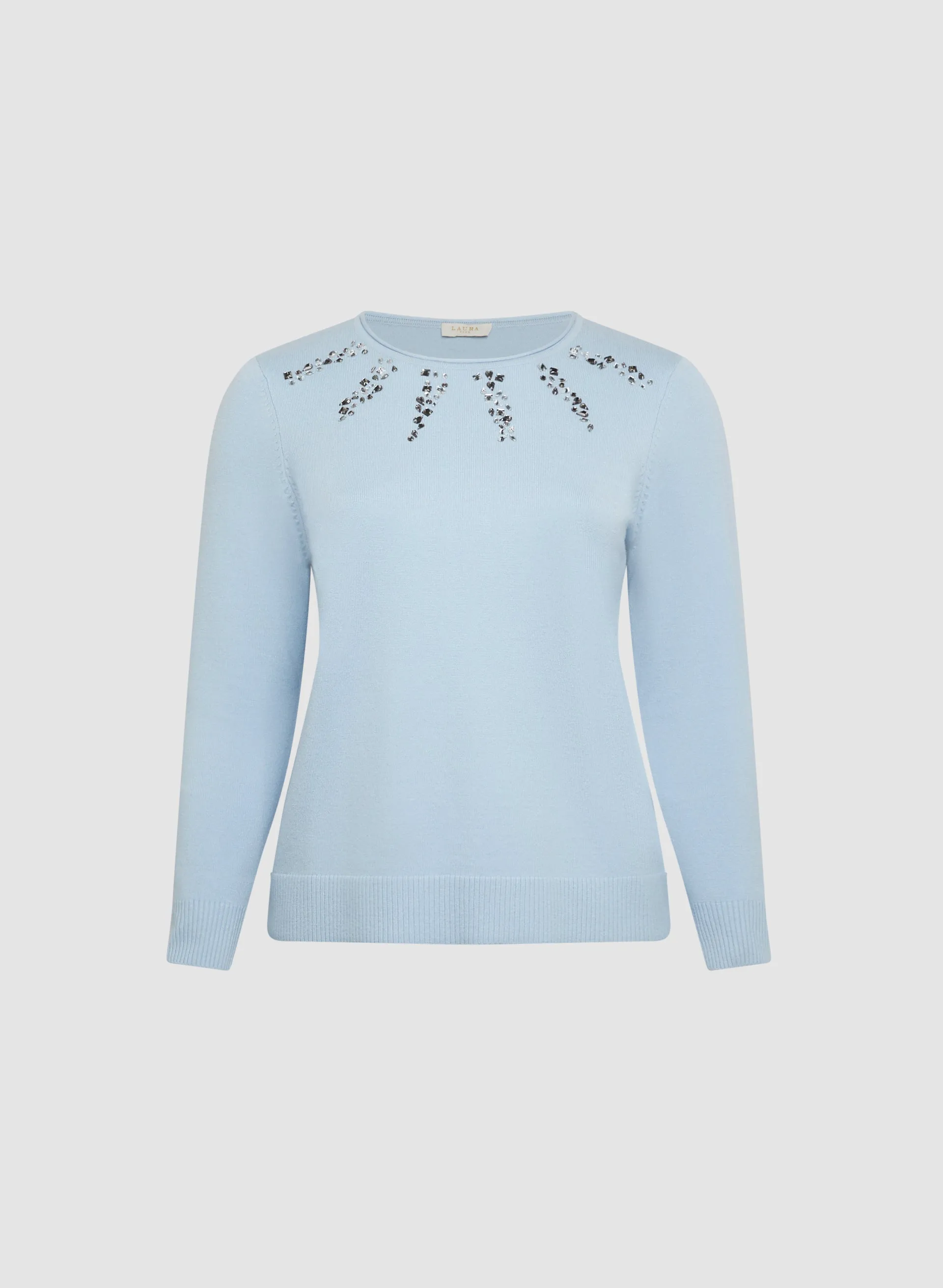 Rhinestone Detail Sweater