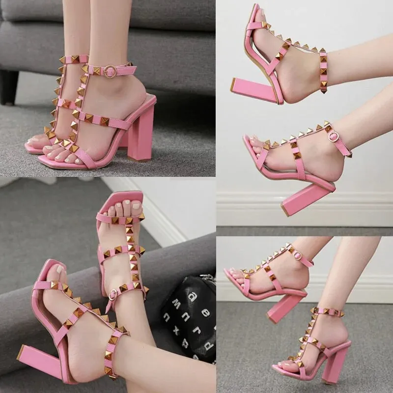 RIVITED Fashion High Heels