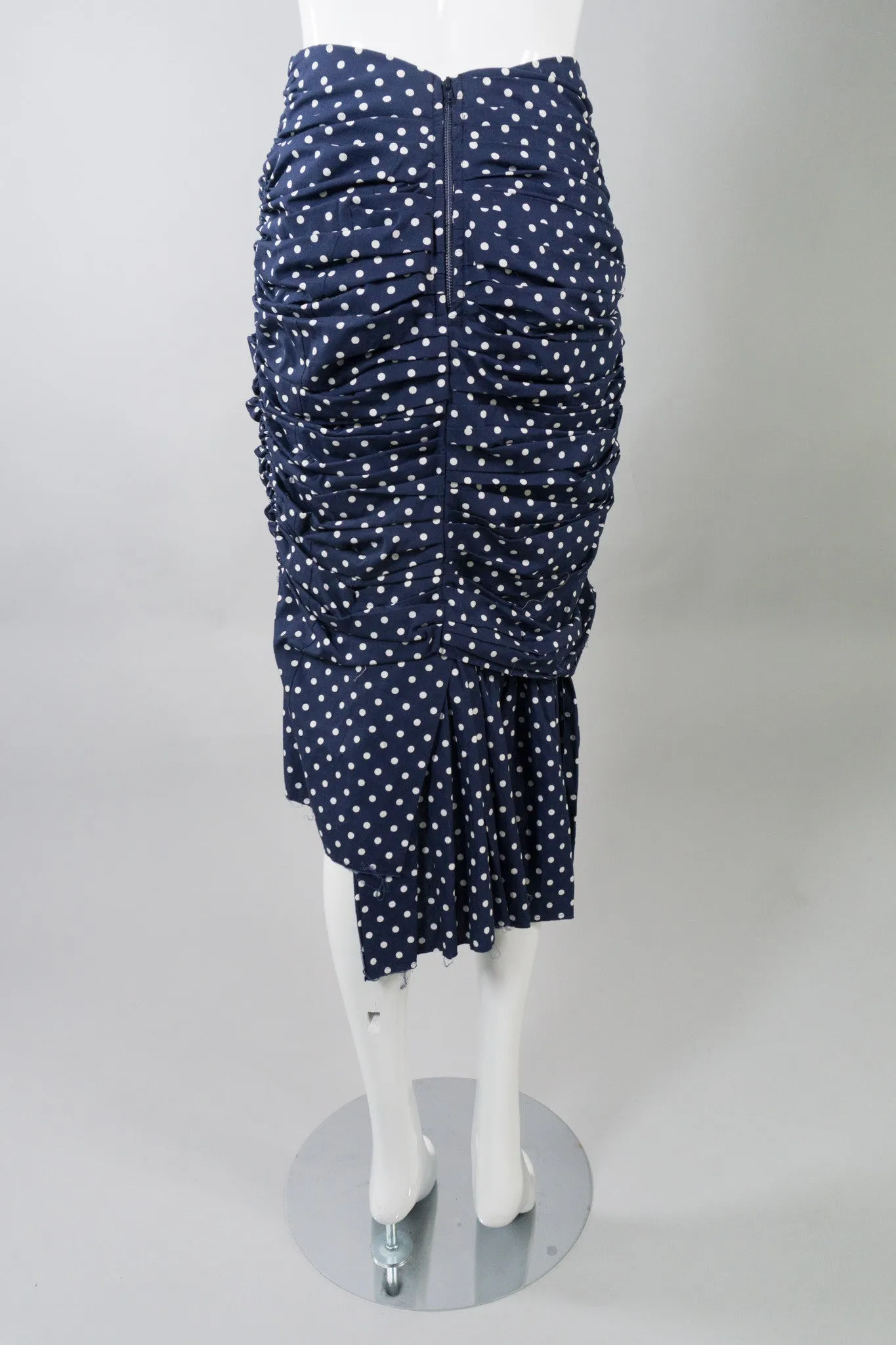 Ruched Pleat Dot Skirt