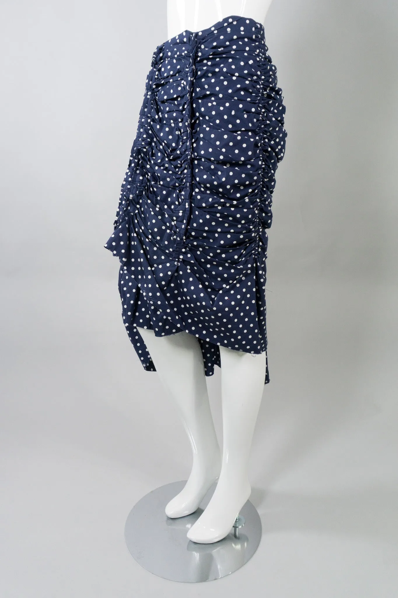 Ruched Pleat Dot Skirt