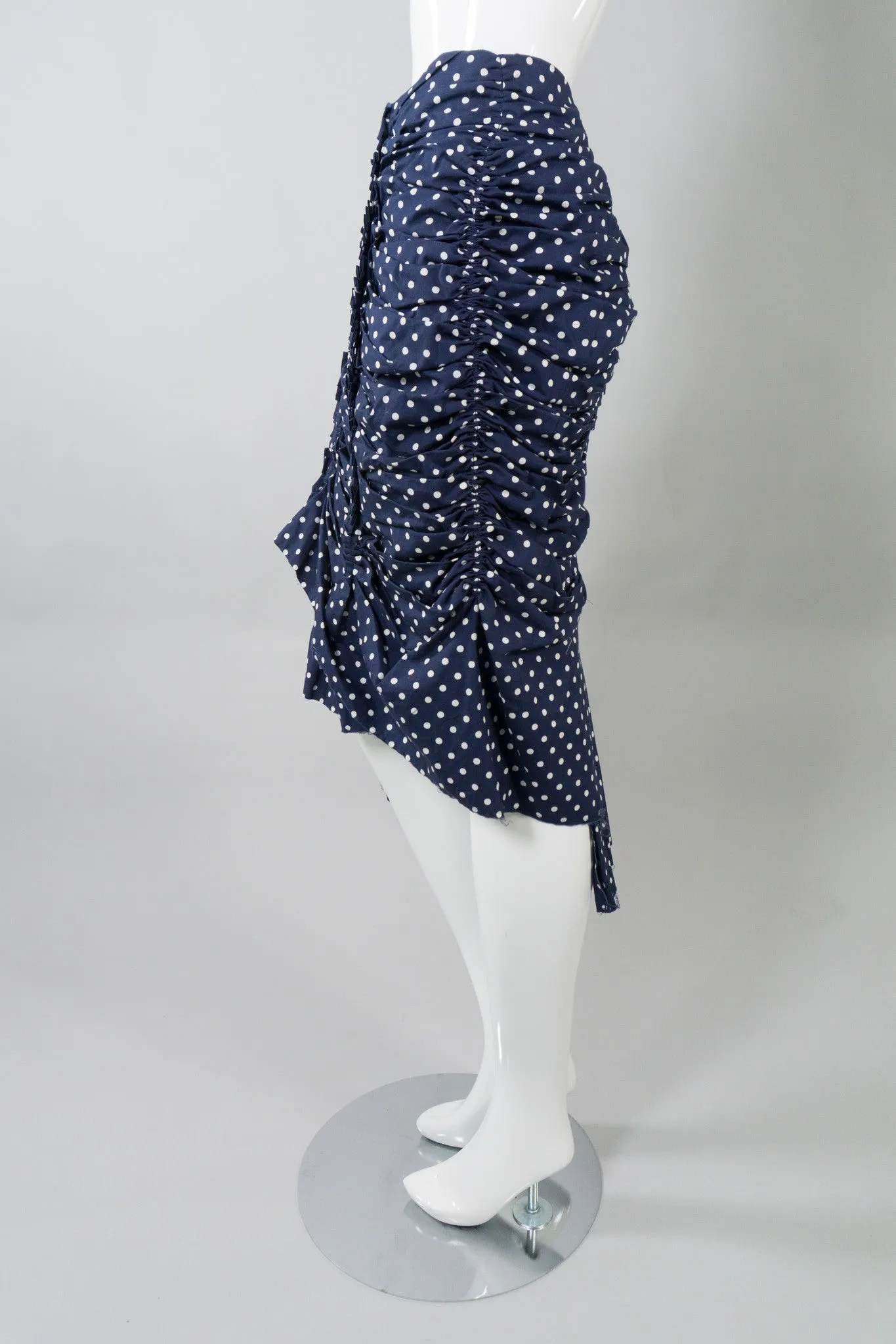 Ruched Pleat Dot Skirt