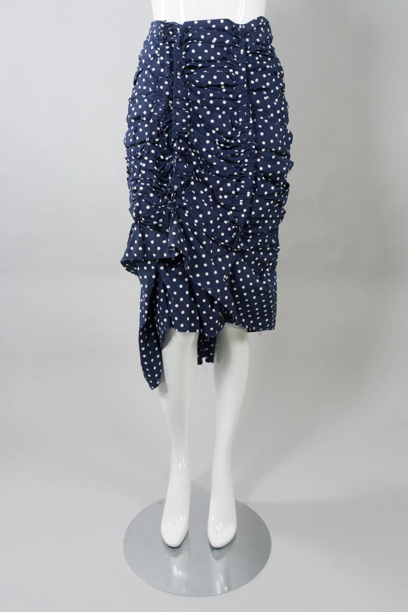 Ruched Pleat Dot Skirt