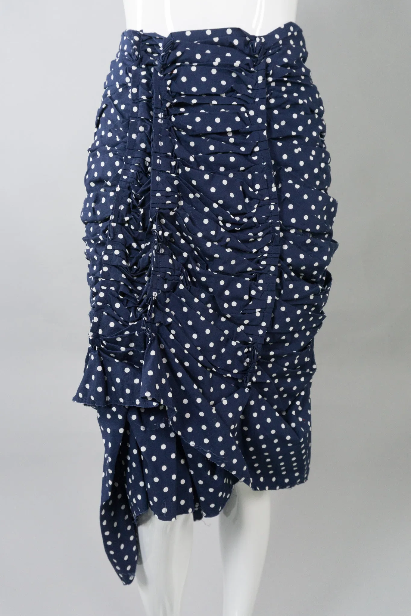 Ruched Pleat Dot Skirt