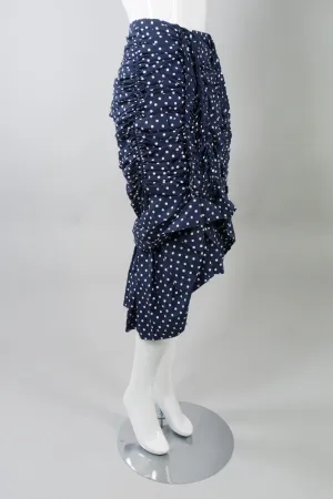 Ruched Pleat Dot Skirt