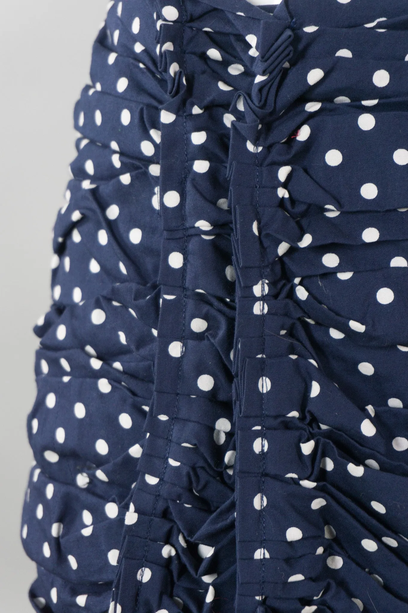 Ruched Pleat Dot Skirt