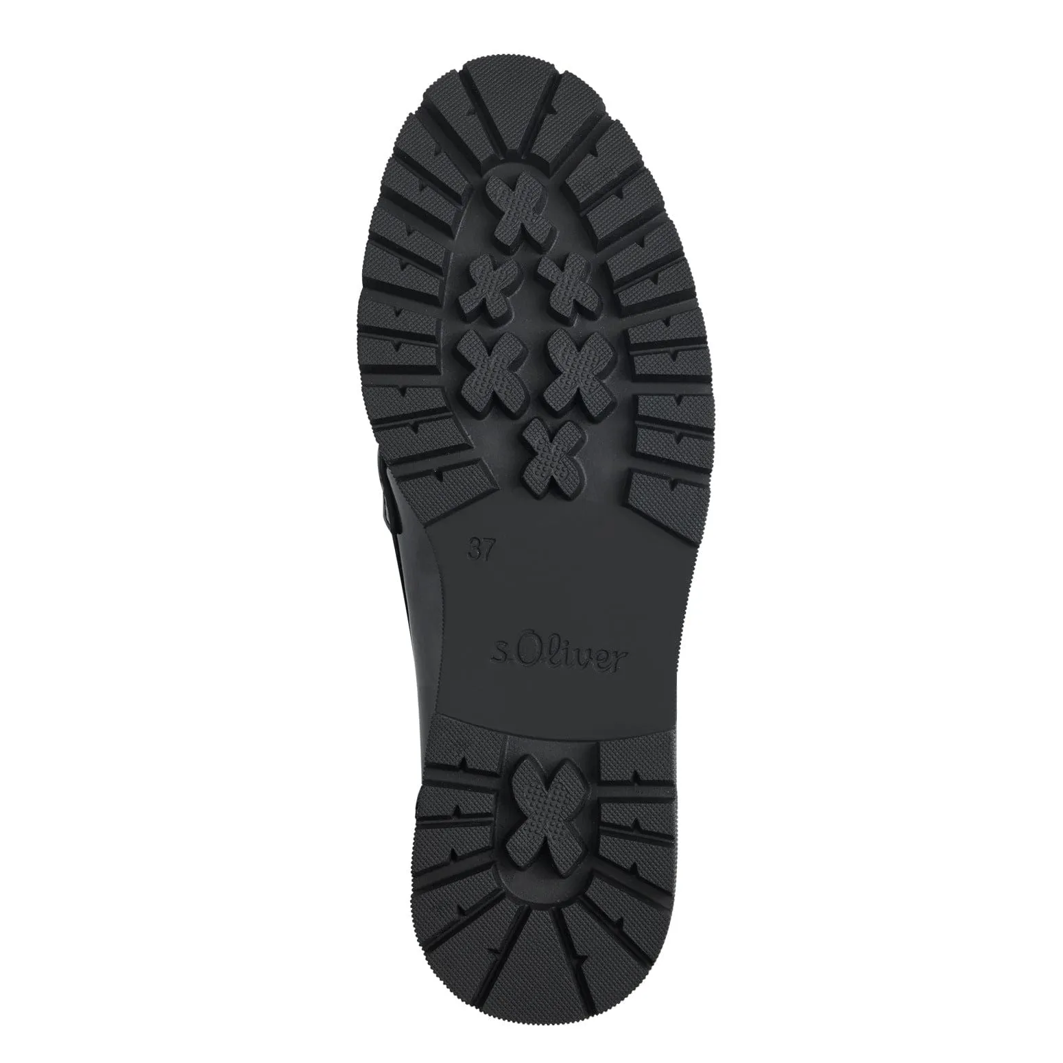 S Oliver Womens Patent Black Loafer 5-24709-43