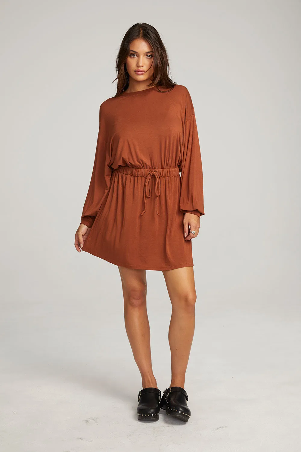 Saddle Whiskey Mini Dress