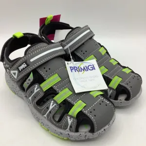 Size 12: Primigi Grey & Green Velcro Sandals NEW w/ Tag