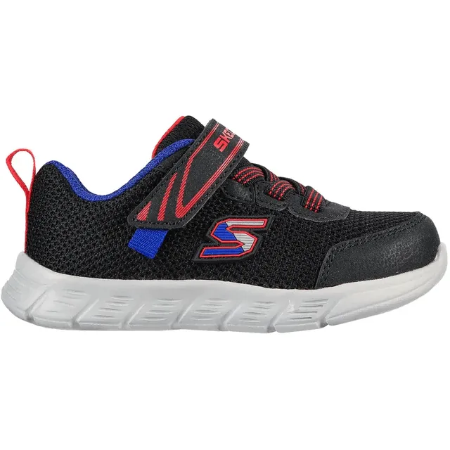 Skechers Boys Trainer Comfy Flex Mini Trainer Black/Red/Blue
