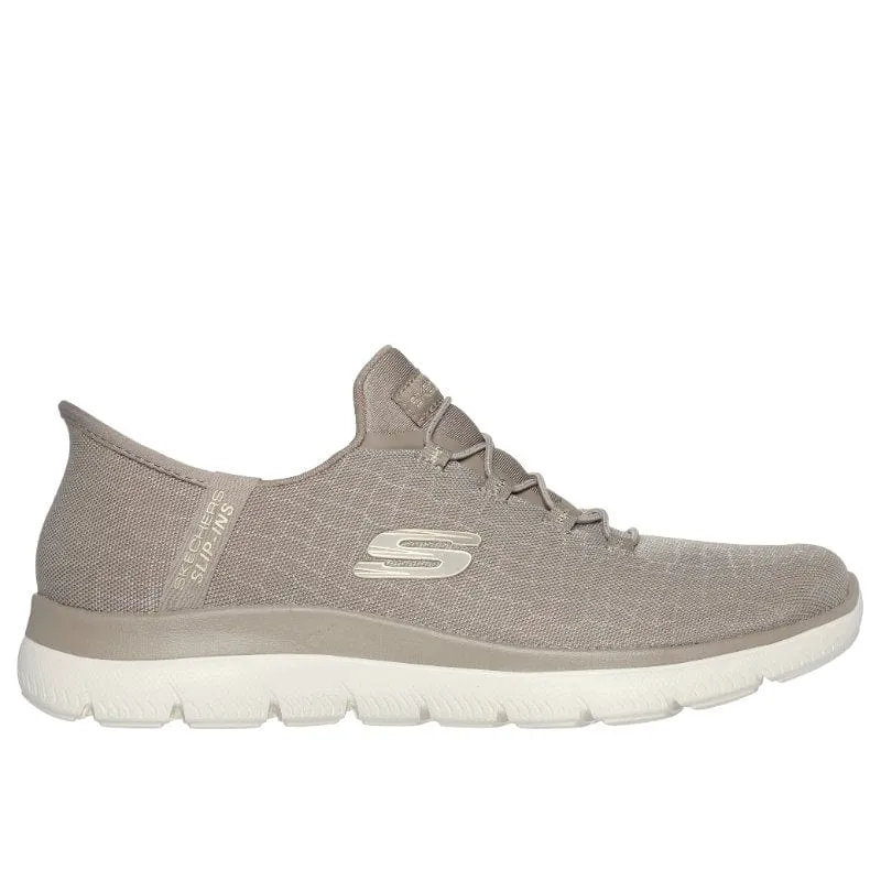 Skechers Womens Summits Taupe Slip-Ins Trainer 150128