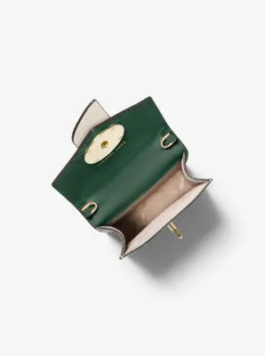 Small Tri-Color Saffiano Leather Smartphone Crossbody Bag