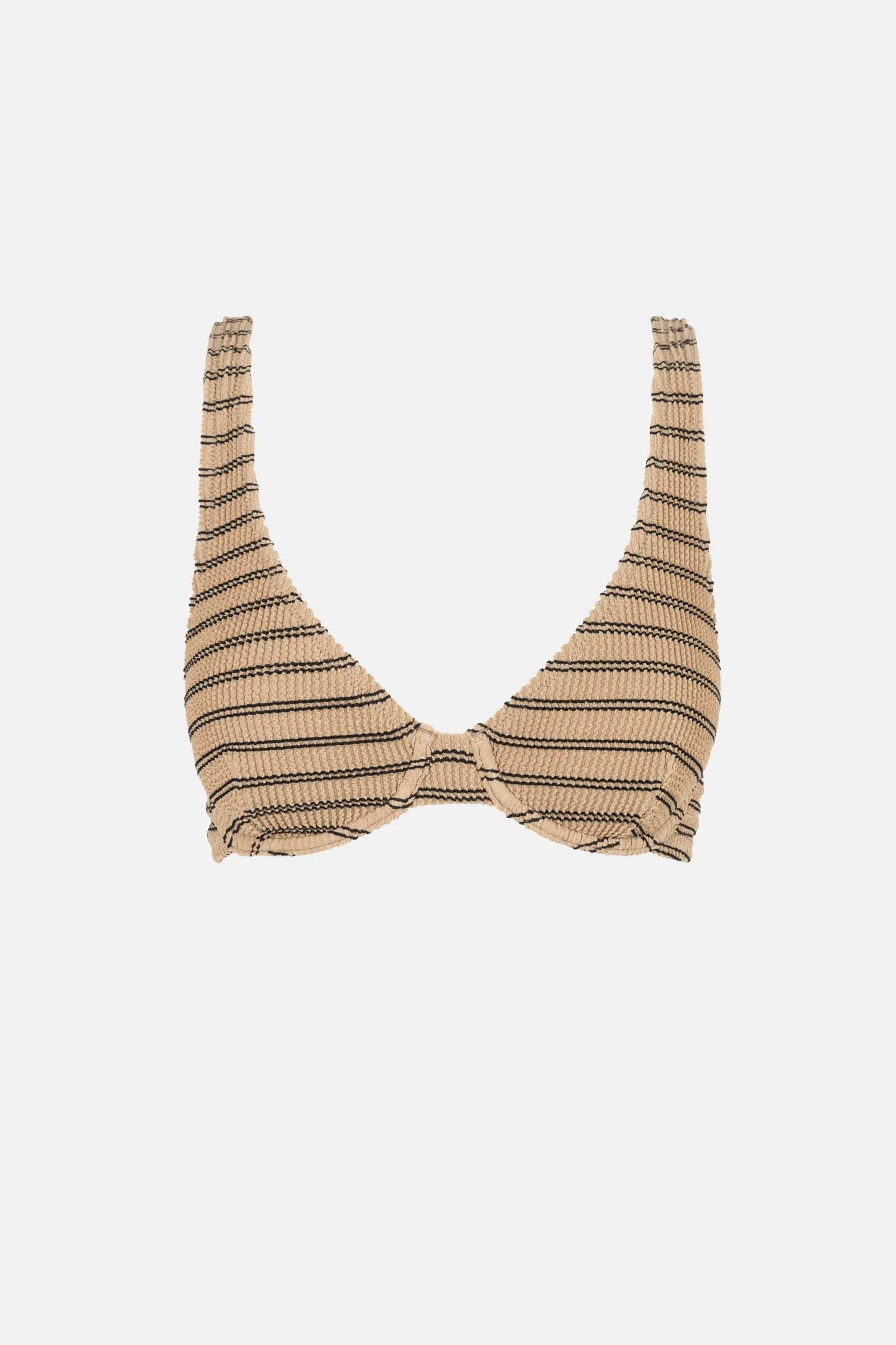 Sol Stripe Underwire Top Black