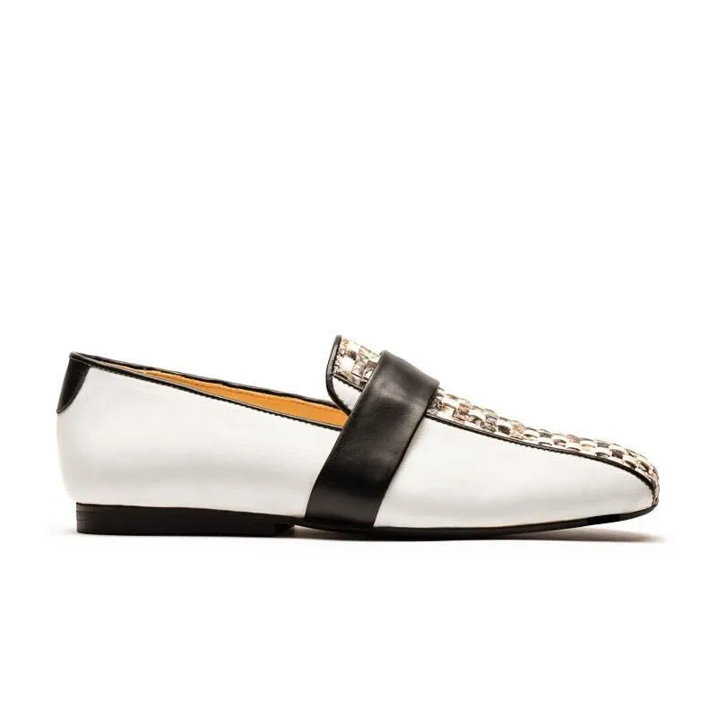 SS25_38 MONDRIAN Fossil | Leather Loafers