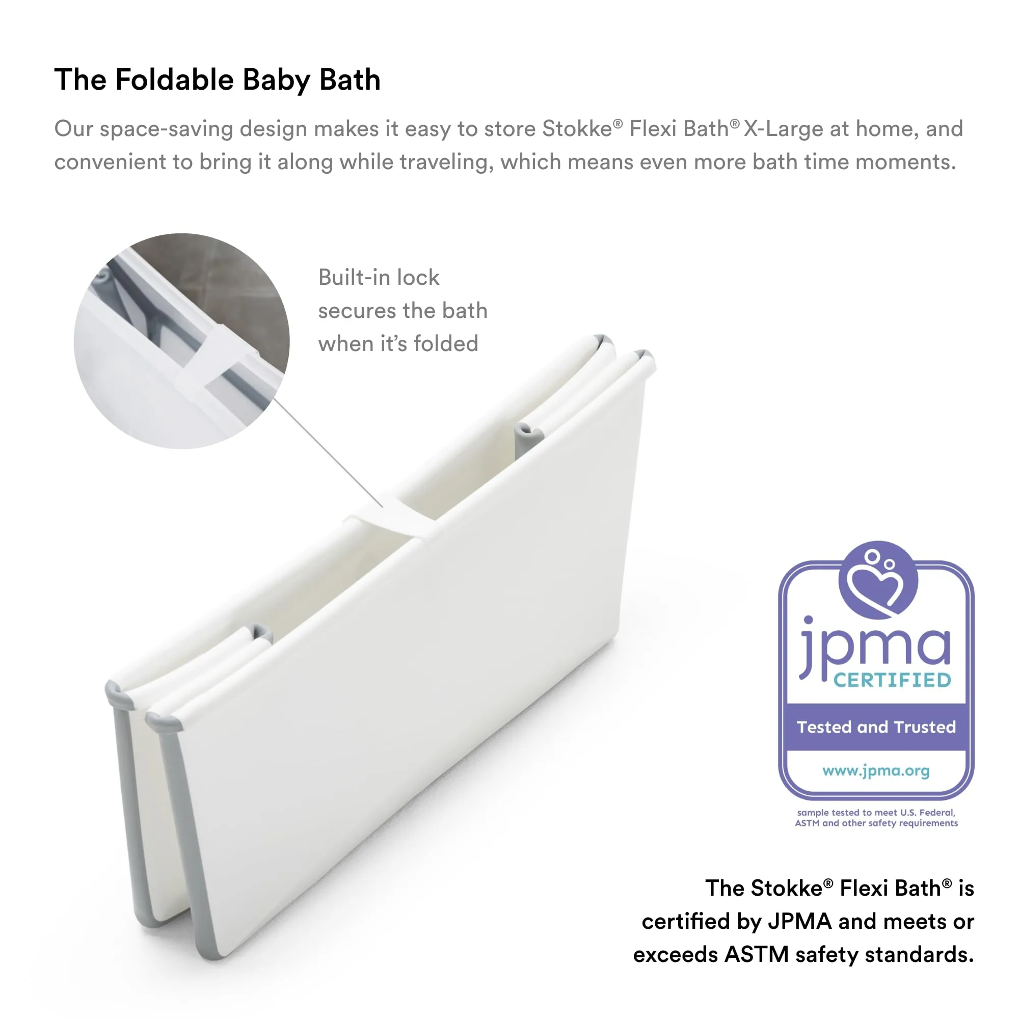 Stokke: Flexi Bath Bundle-Foldable Baby Bathtub Best for Newborns & Babies Up to 48 Months